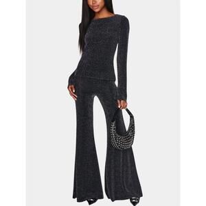 NEW SHOW ME YOUR MUMU bowie bells pant in black dancing queen shine